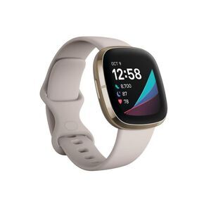 Fitbit -  Sense Smartwatch - Soft Gold Stainless Stee White